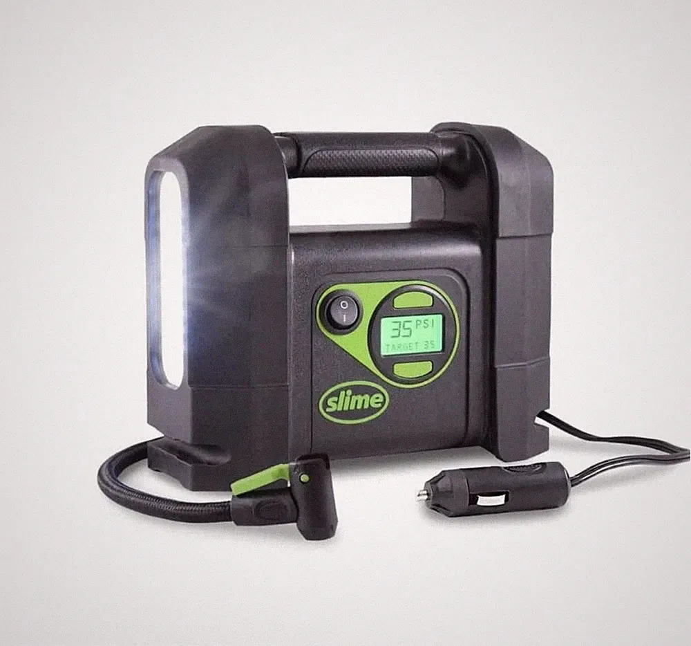 Slime 40047 Tire Inflator, Portable Car Air Compressor, Rugged, Inflate